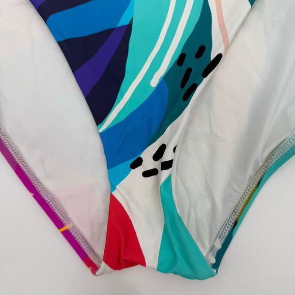 La Blanca Bikini Bottoms Swim Size 10 NEW Eclectic Shore V-Front High Waist NWOT - Picture 11 of 13